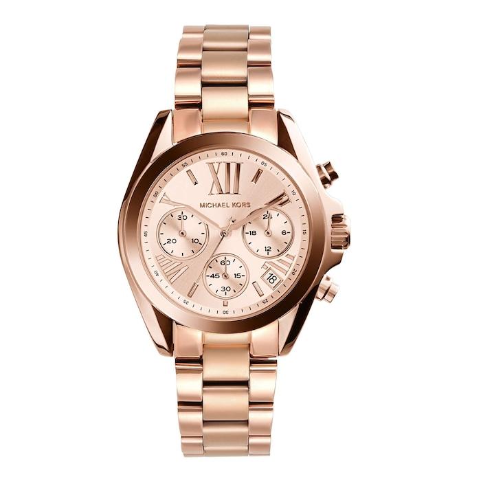 women rose gold mini bradshaw chronograph quartz watch