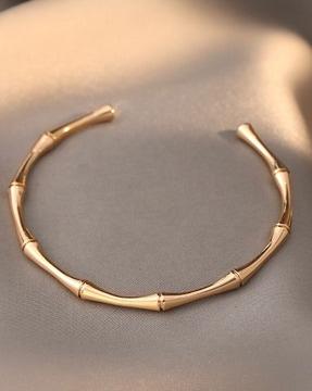 women rose gold-plated cuff bracelet