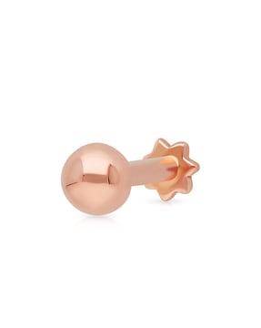 women rose gold-plated nose pin