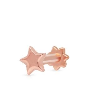 women rose gold-plated nose pin