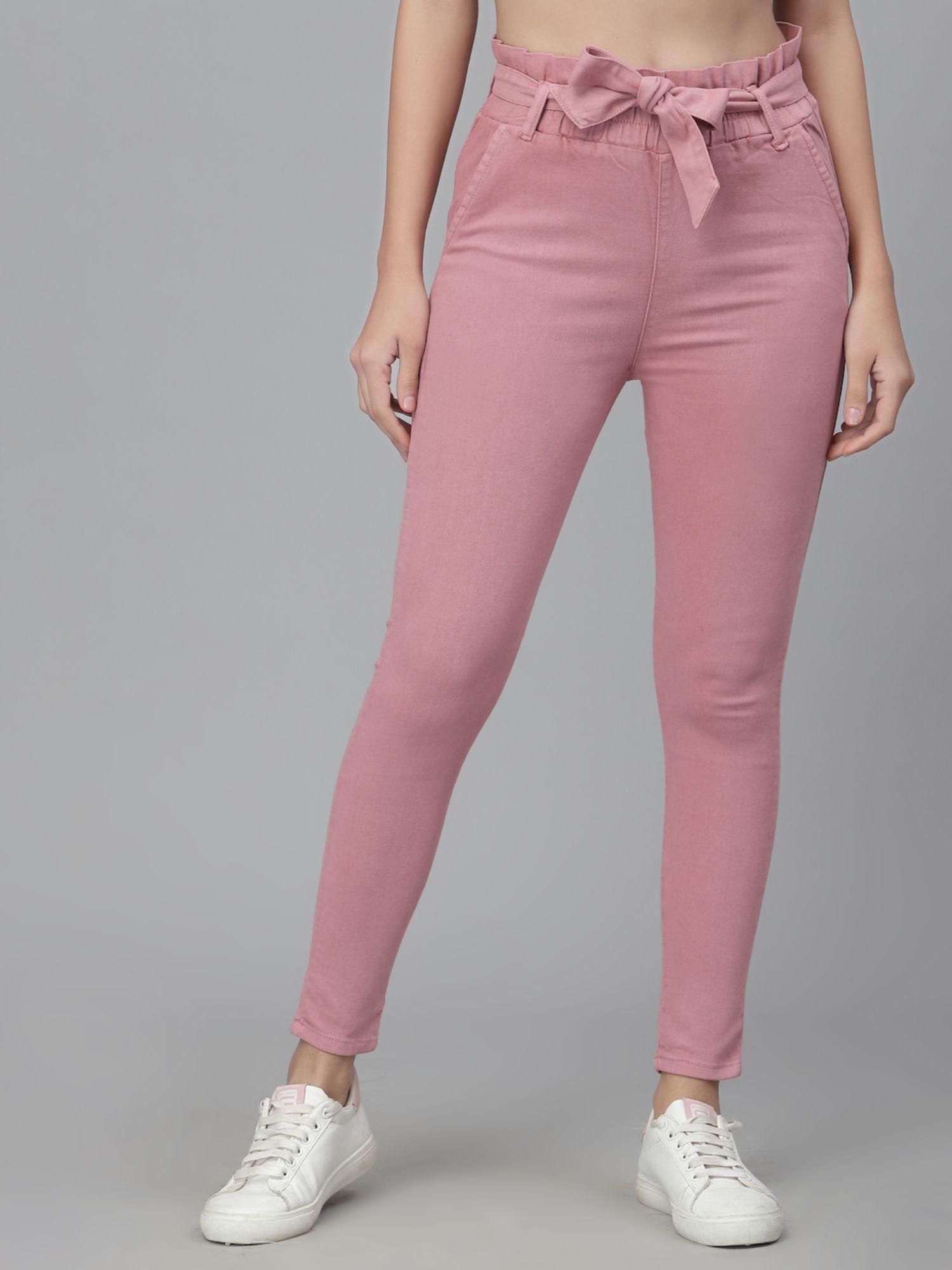 women rose slim fit trouser