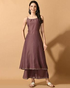 women round-neck anarkali kurta set