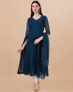 women round-neck anarkali kurta set