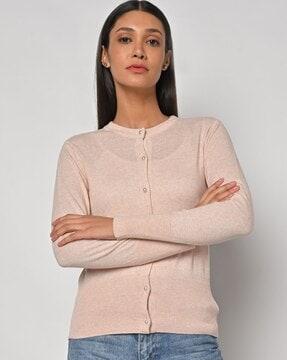 women round-neck cardigan