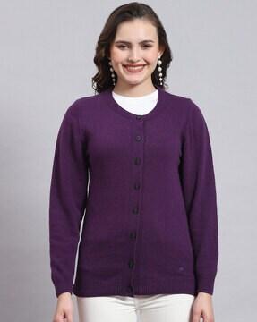 women round-neck cardigan