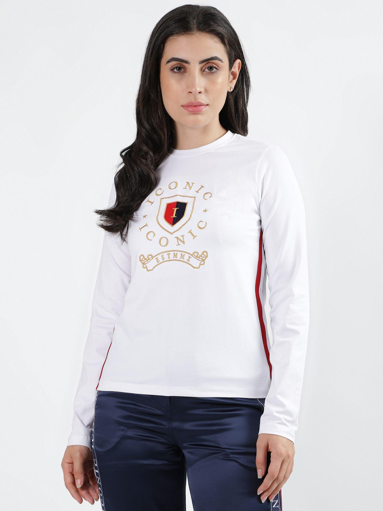 women round neck full sleeves t-shirt