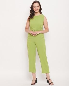 women round-neck jumpsuit