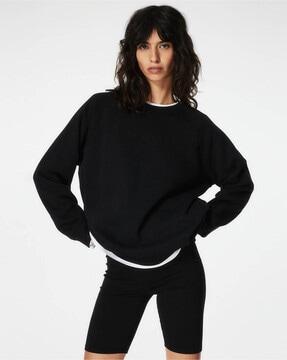 women round-neck loose fit sweatshirt