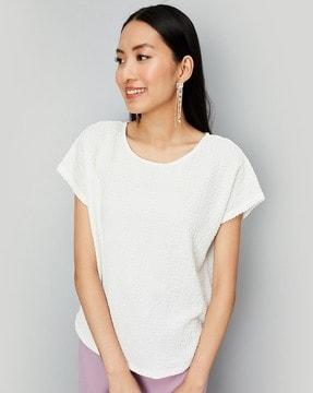 women round-neck regular fit top