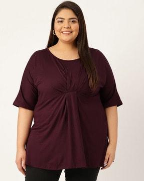 women round-neck regular fit top