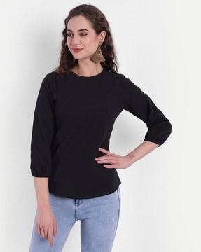 women round-neck top