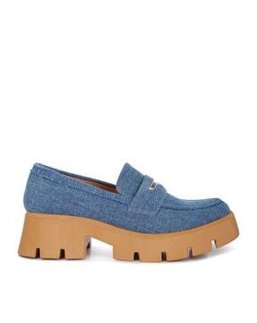 women round-toe penny loafers