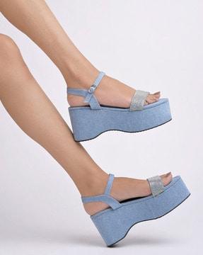 women round-toe platform sandals