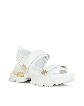 women round-toe sling-back sandals