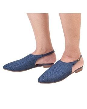 women round-toe sling-back sandals