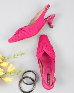 women round-toe slingback pumps