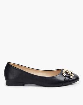 women round-toe slip-on ballerinas