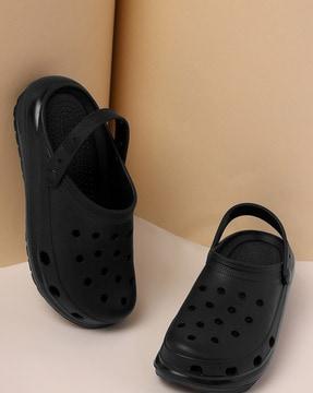 women round-toe slip-on clogs