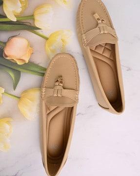 women round-toe slip-on loafers