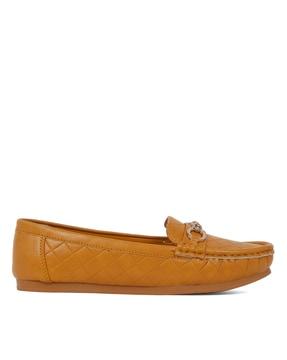 women round-toe slip-on loafers