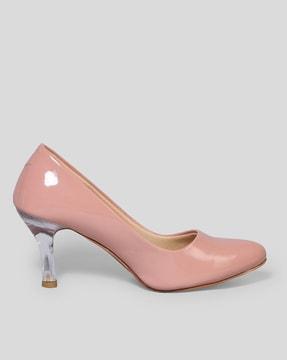women round-toe slip-on pumps