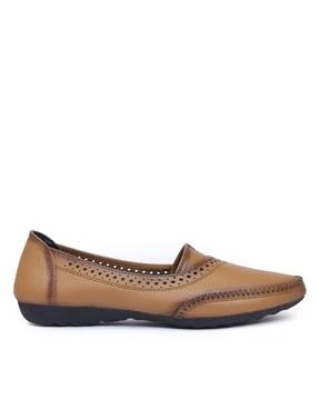 women round-toe slip-on shoes