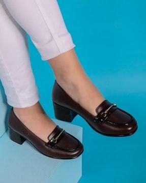 women round-toe slip-on shoes