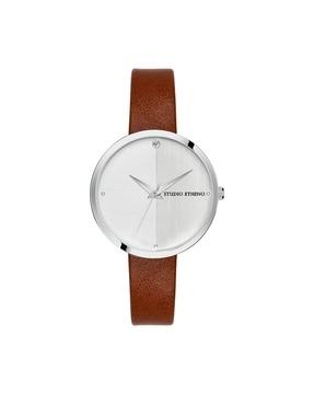 women rp16-ss-ss-tan water-resistant analogue watch