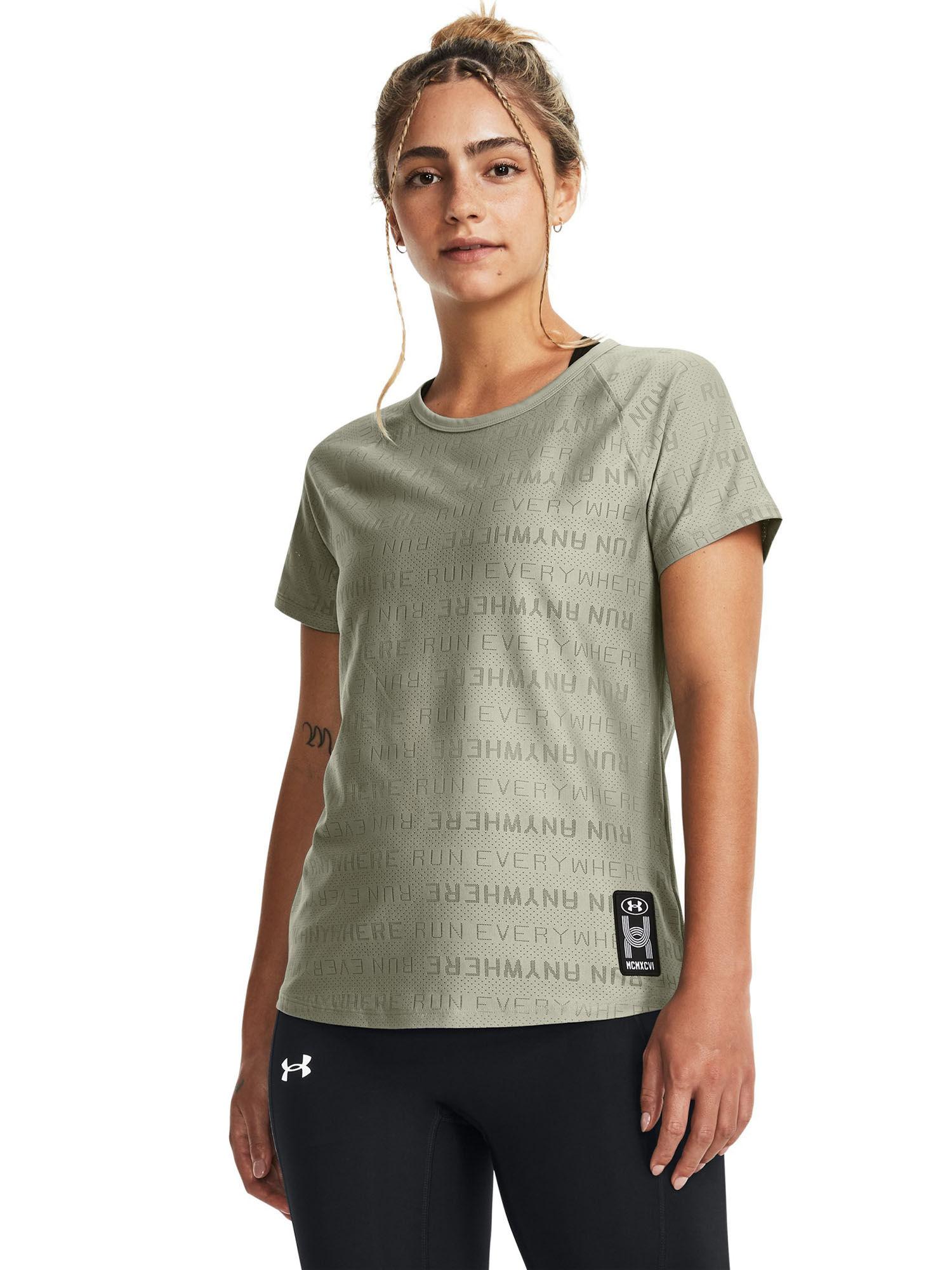 women run everywhere short sleeves t-shirt - green