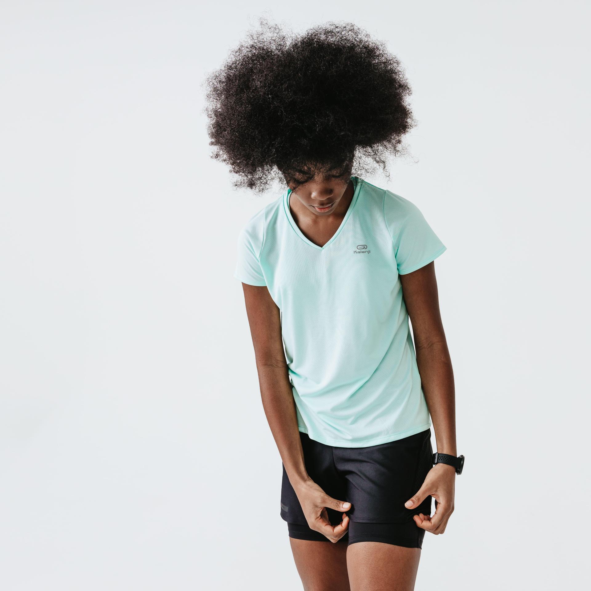 women running breathable short-sleeved t-shirt dry - green