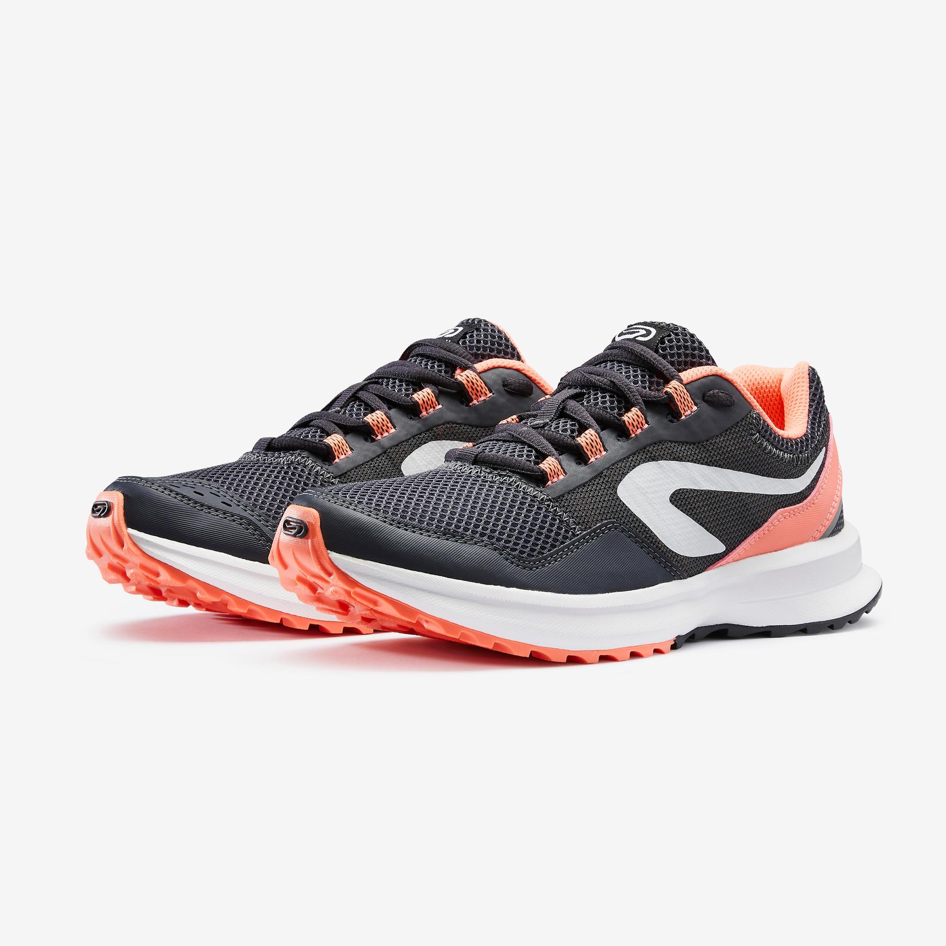 women running shoes active grip - grey coral