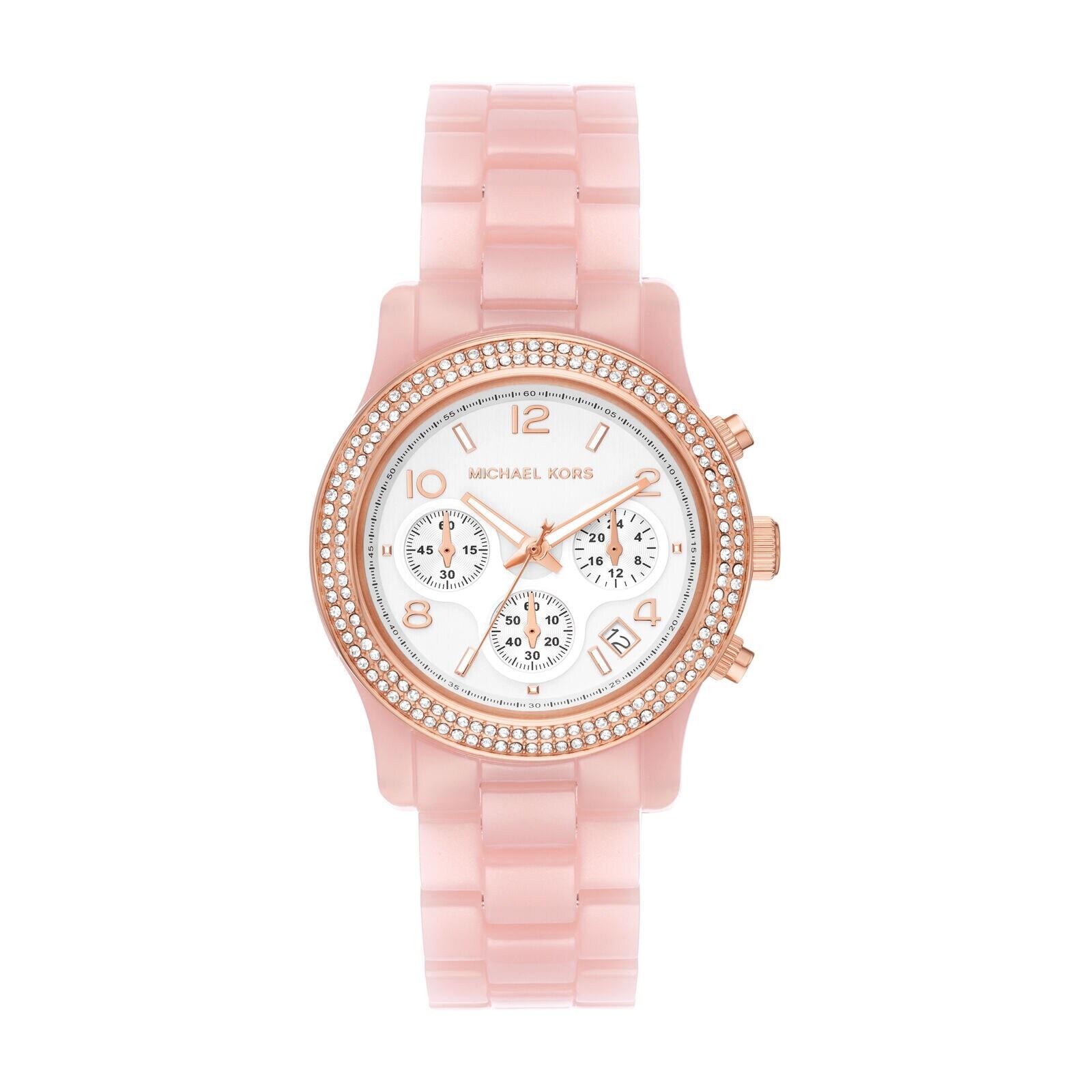 women runway pink watch mk7424