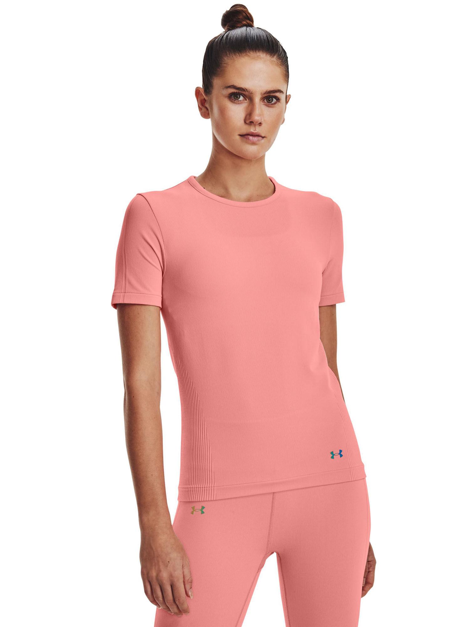 women rush seamless short sleeves t-shirt - pink