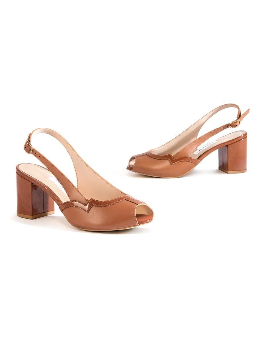 women rust orange regular heels