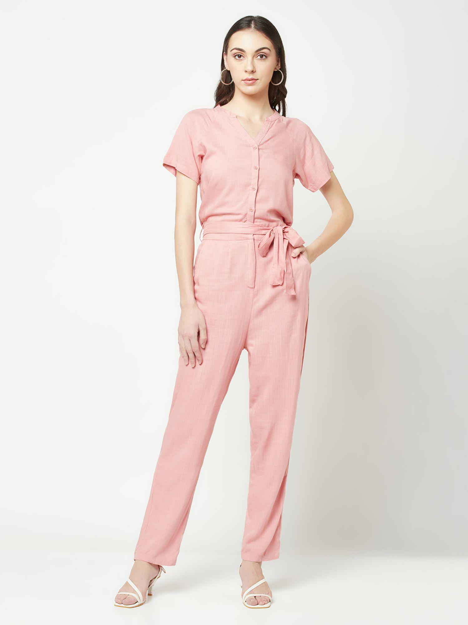 women salmon jumpsuit (set of 2)