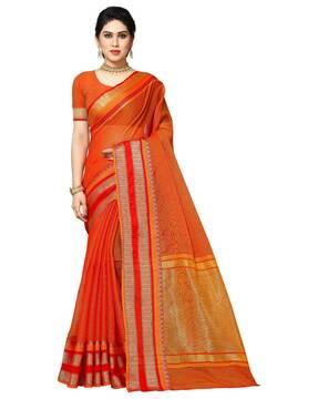 women saree with contrast border