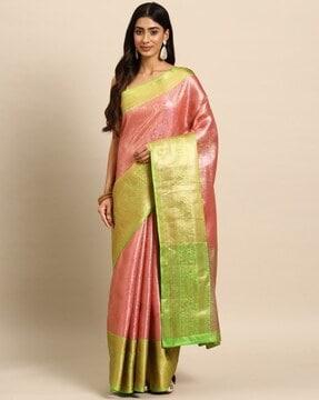 women saree with contrast border