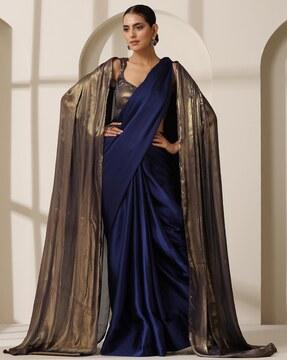 women saree with embellished pallu