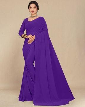 women saree with folded hem