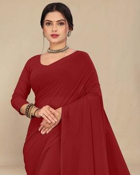 women saree with folded hem