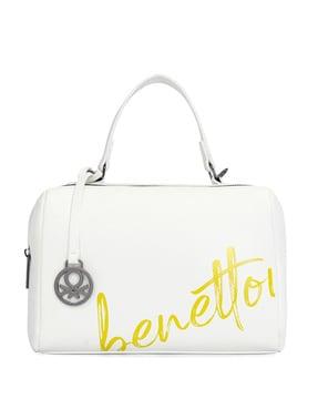 women satchel with metal accent