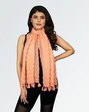 women scarf with tassels