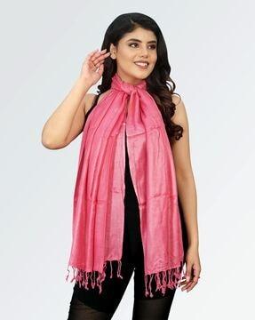 women scarf with tassels