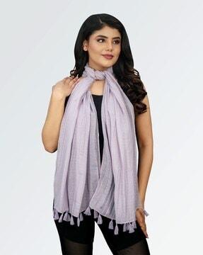 women scarf with tassels