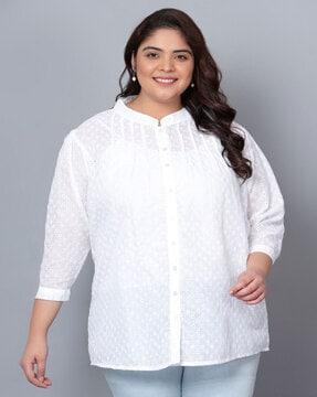 women schiffli embroidered tunic