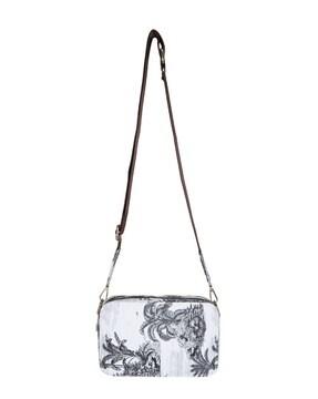 women self-design sling bag