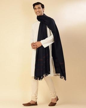 women shawl with frindged hems