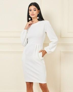 women sheath dress with pocket