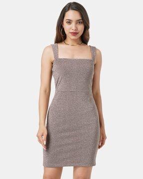 women shimmer bodycon dress