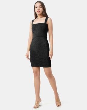 women shimmer bodycon dress